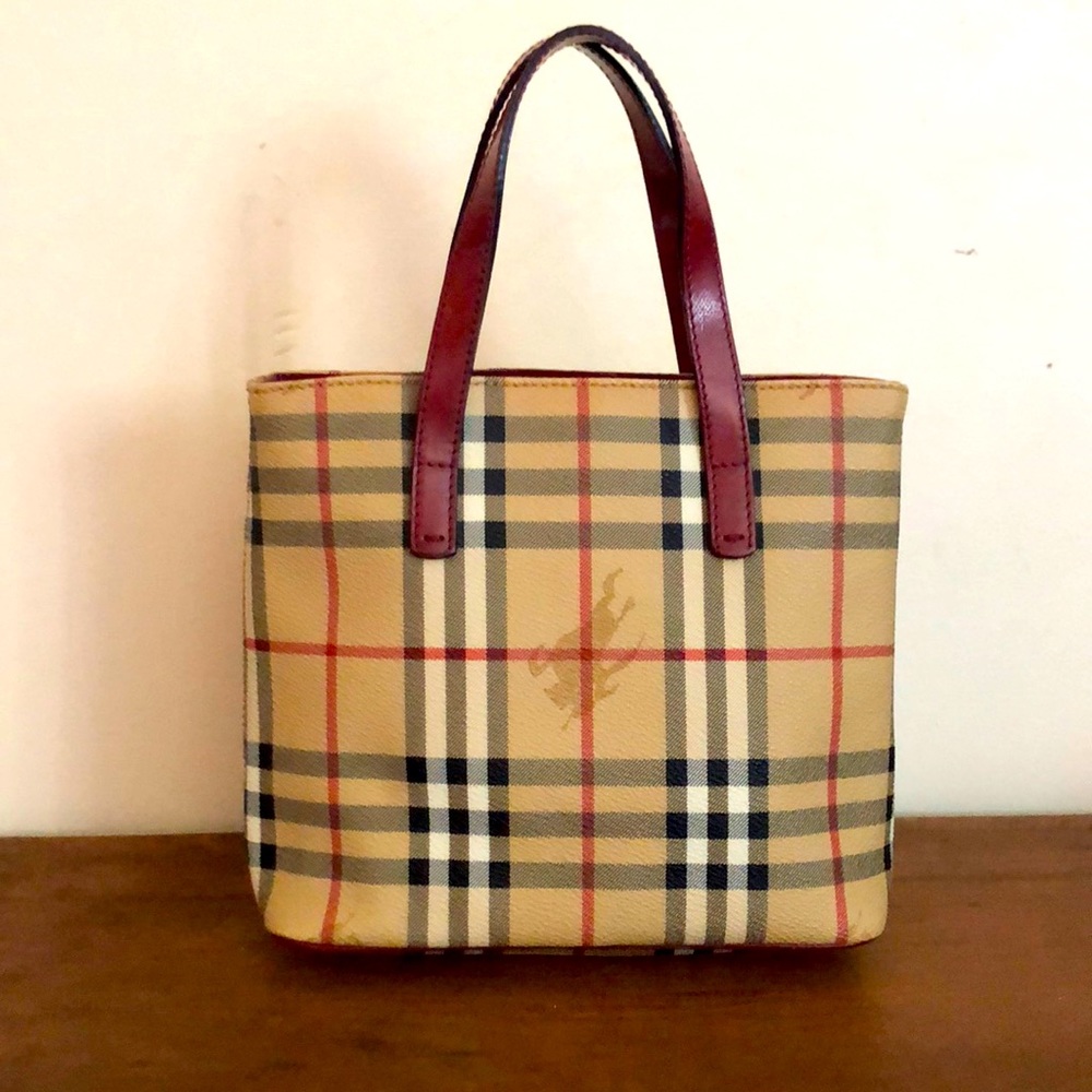 Vintage Burberry Authentic Haymarket Check Tote